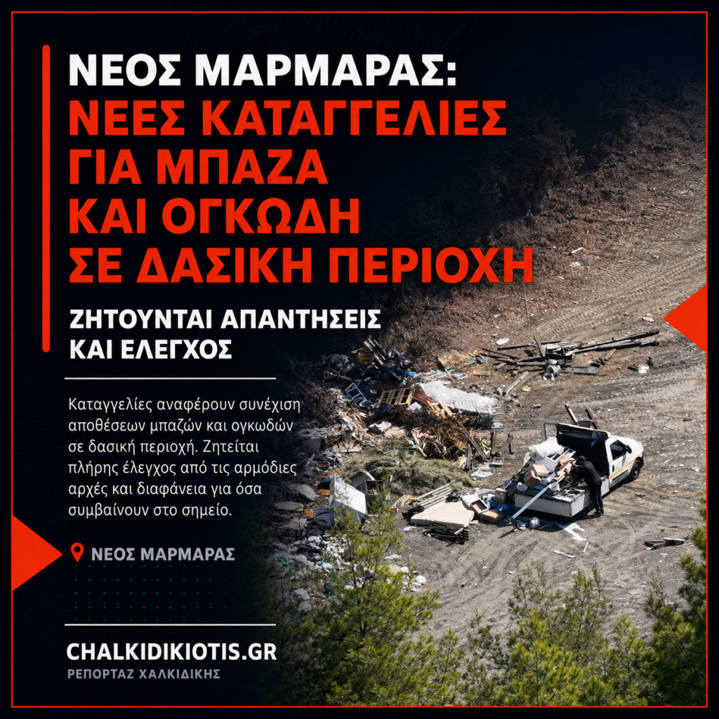 SOS ΣΙΘΩΝΙΑ – ΝΕΟΣ ΜΑΡΜΑΡΑΣ: ΕΠΙΤΕΛΟΥΣ ΝΑ ΑΝΑΛΑΒΕΙ ΕΙΣΑΓΓΕΛΕΑΣ ΤΩΡΑ